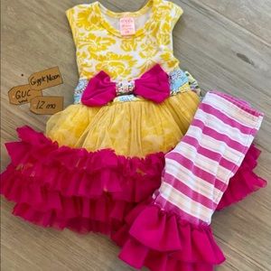 Giggle Moon 12 mo. Pink and yellow